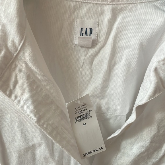 Gap White Button Up Dress Size M - Picture 3 of 3